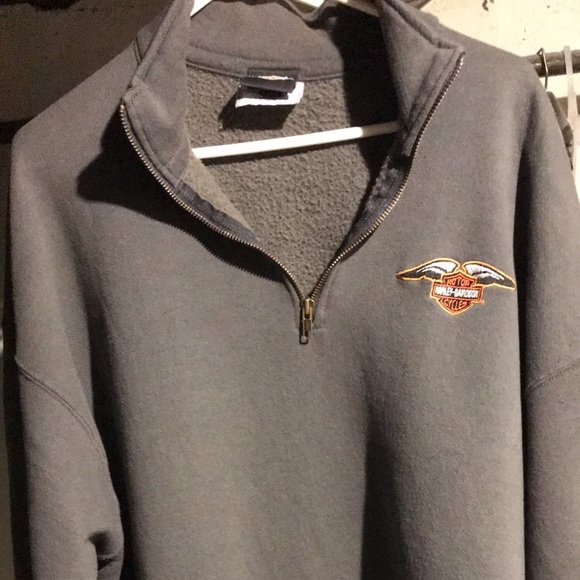 Harley Davidson grey zip sweater jacket men’s xxl